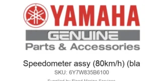 Speedometer assy (80km/h) (bla - Genuine Yamaha Product available at Flood Marine