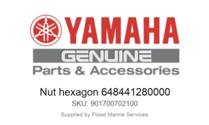 Nut hexagon 648441280000 - Genuine Yamaha Product available at Flood Marine