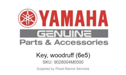 Key, woodruff (6e5) - Genuine Yamaha Product available at Flood Marine