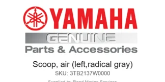 Scoop, air (left,radical gray) - Genuine Yamaha Product available at Flood Marine