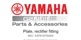 Plate, rectifier fitting - Genuine Yamaha Product available at Flood Marine