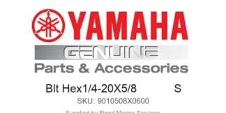 Blt Hex1/4-20X5/8 S - Genuine Yamaha Product available at Flood Marine