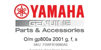 O/m gp800a 2001 g, f, s - Genuine Yamaha Product available at Flood Marine
