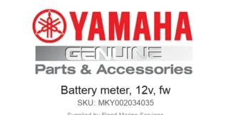 Battery meter, 12v, fw - Genuine Yamaha Product available at Flood Marine