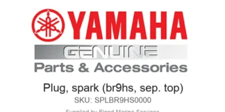 Plug, spark (br9hs, sep. top) - Genuine Yamaha Product available at Flood Marine